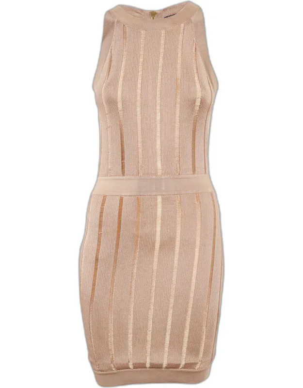 Stretch Knit Sleeveless Bodycon Mini Dress
