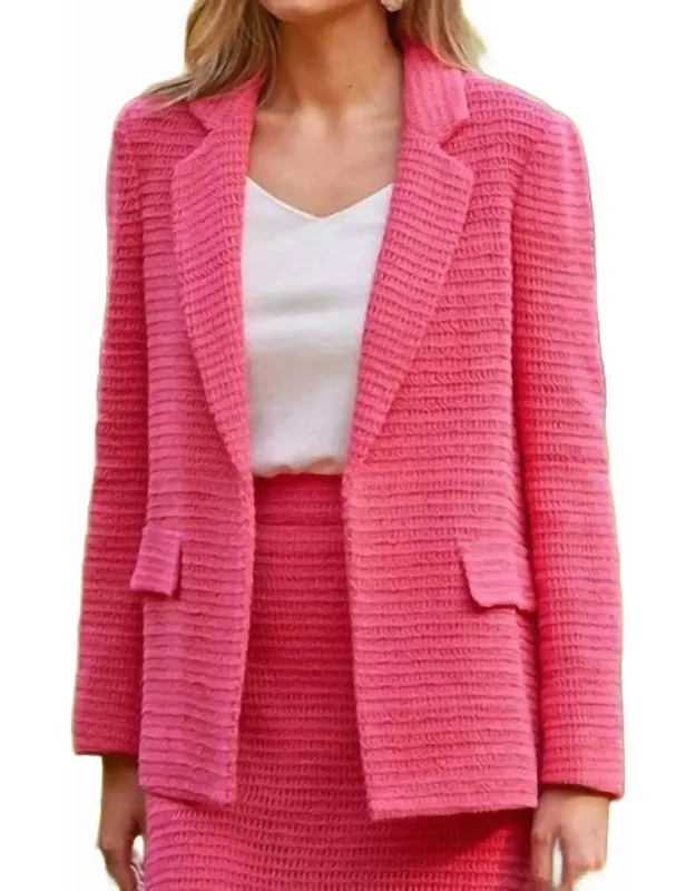Long Sleeve Crochet Blazer