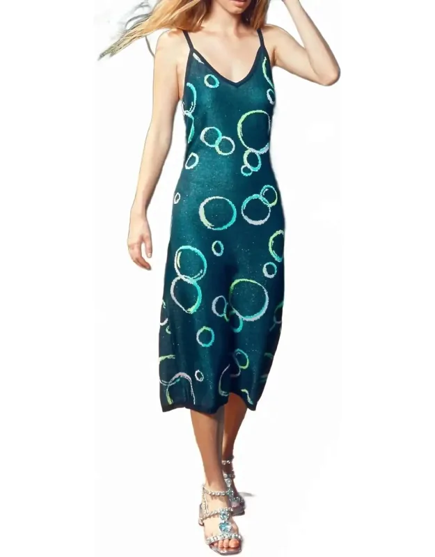 Bubbles Intarsia Slip Midi Dress