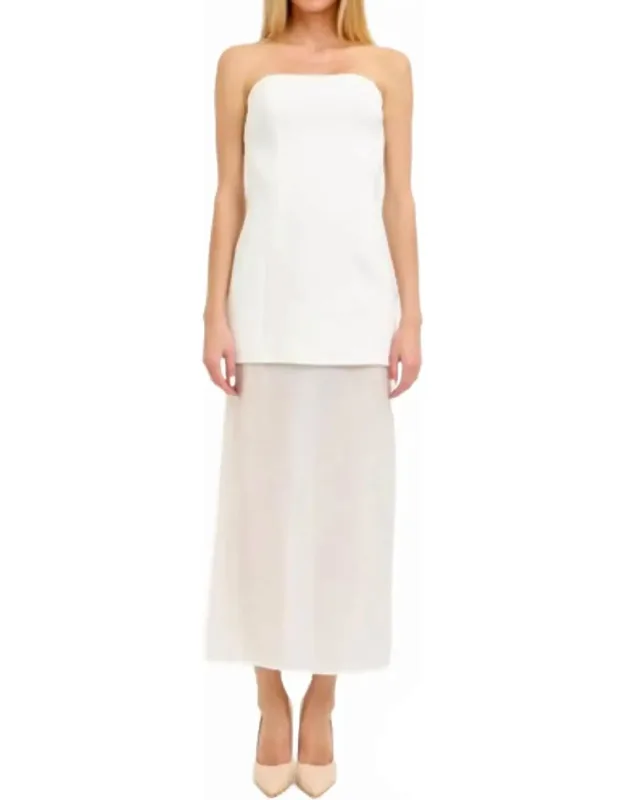 Contrast Maxi Dress