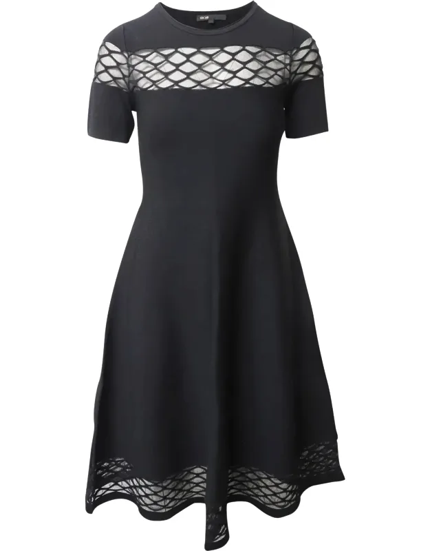 Dress With Sheer Knit Design