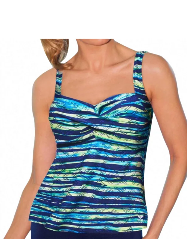 Bellevue Stripe Tankini Top