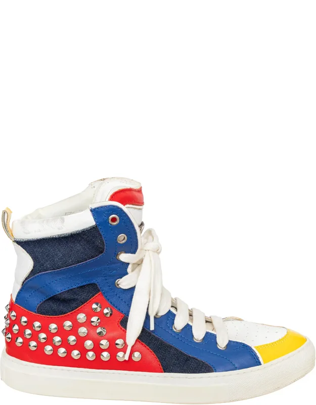 Studded High Top Sneakers