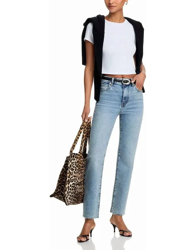 Ruler Crop High Rise Straight Jeans