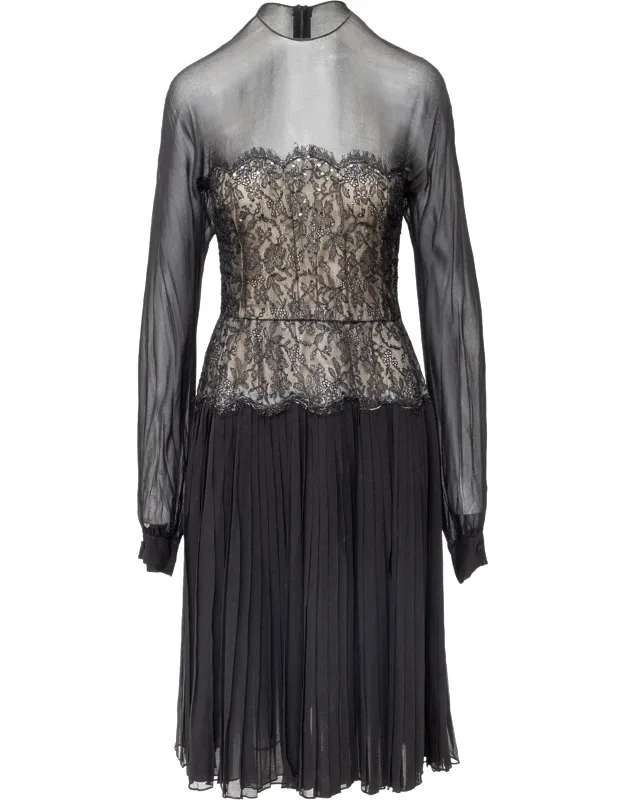 Haute Boutique Chiffon Dress - '70s