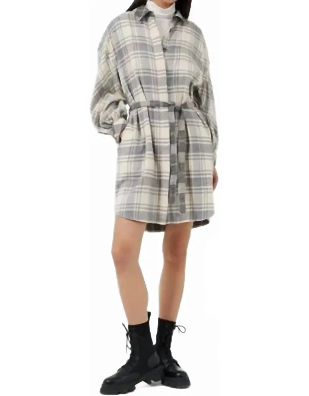 Flannel Shirt Dress