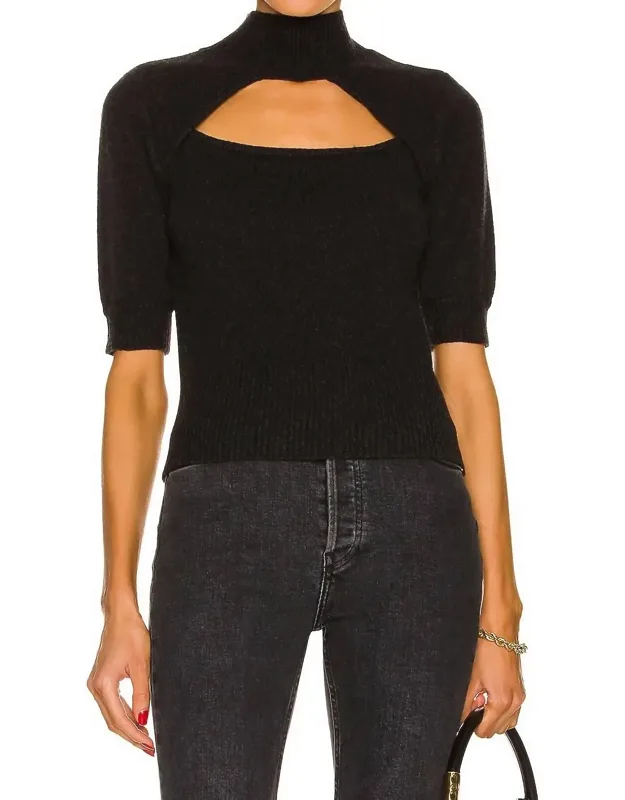 Cutout Turtleneck Sweater