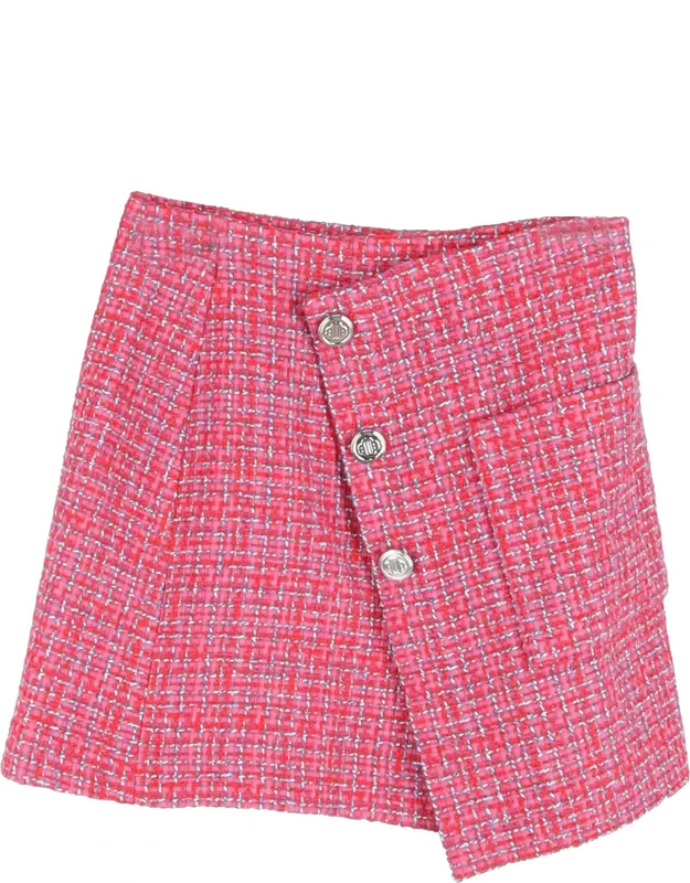 Asymmetric Tweed Mini Skirt