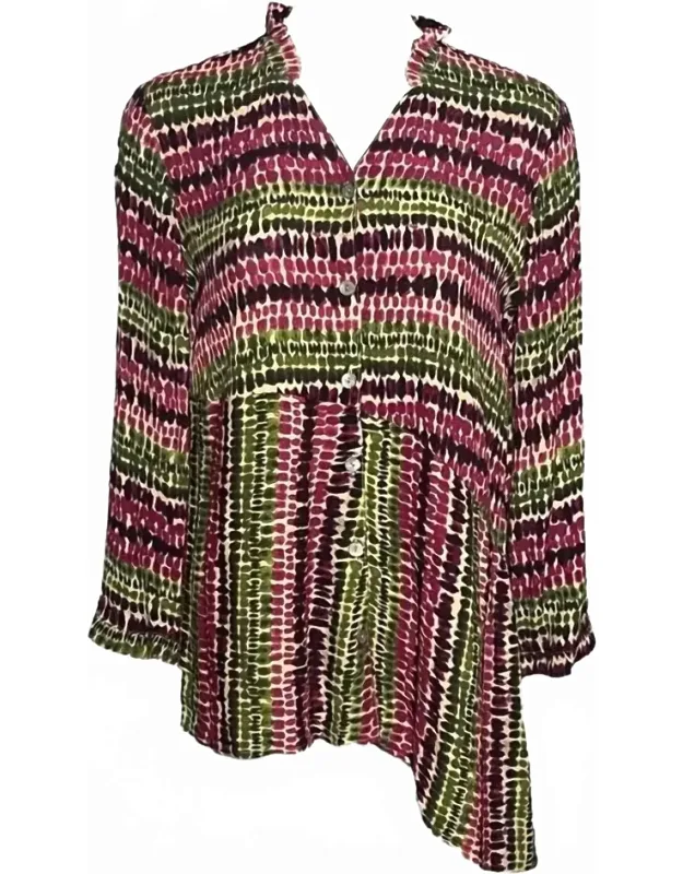 Asymmetrical Button Front Tunic