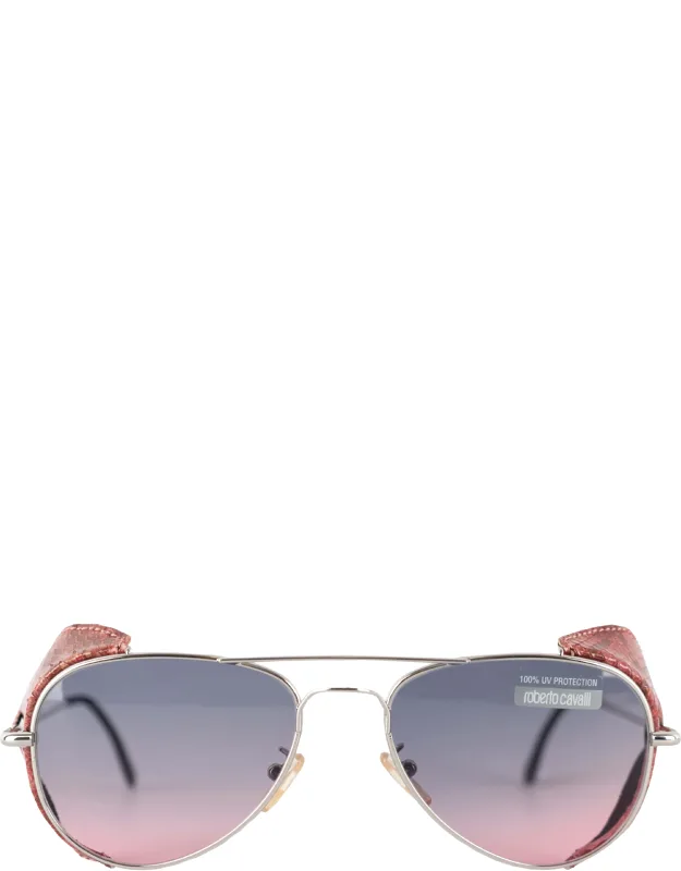 Aviator Snakeskin Sunglasses - '10s