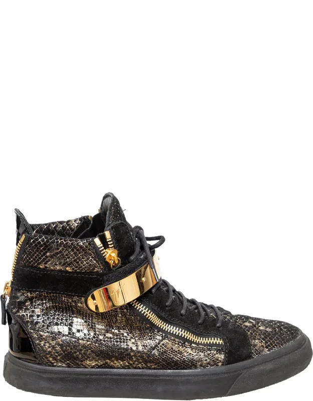 Printed Snakeskin Sneakers