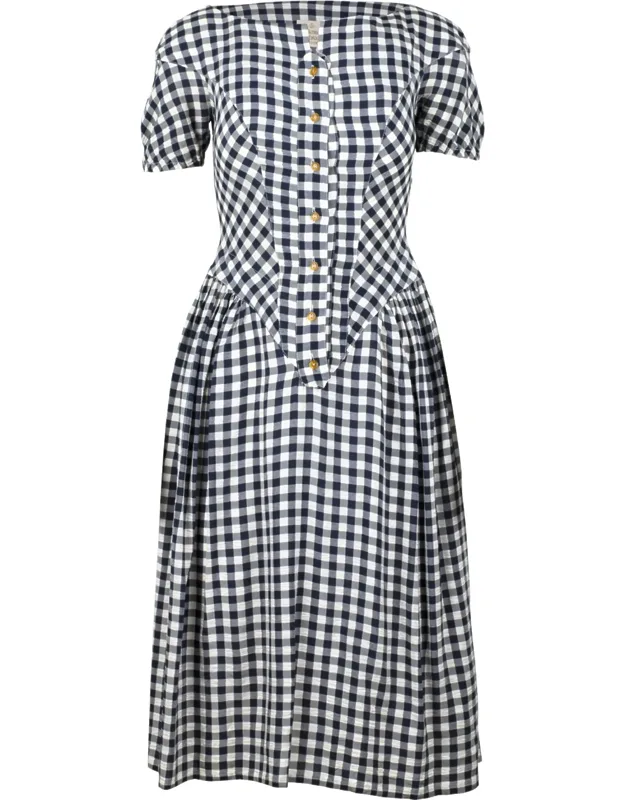 Checkered Midi Dress
