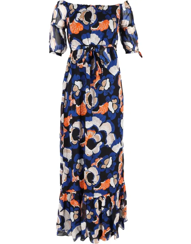 Off Shoulder Belted Dress