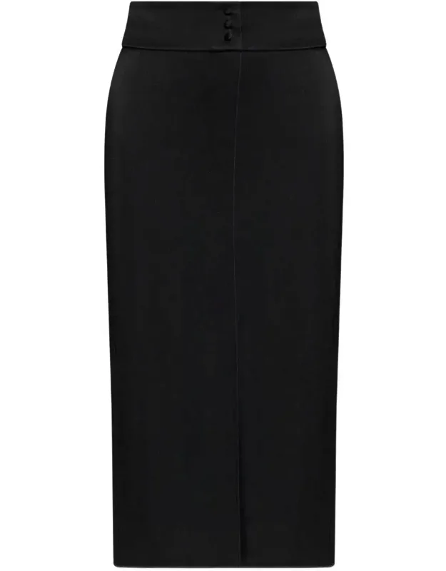 Shiny Anvers Satin Pencil Skirt
