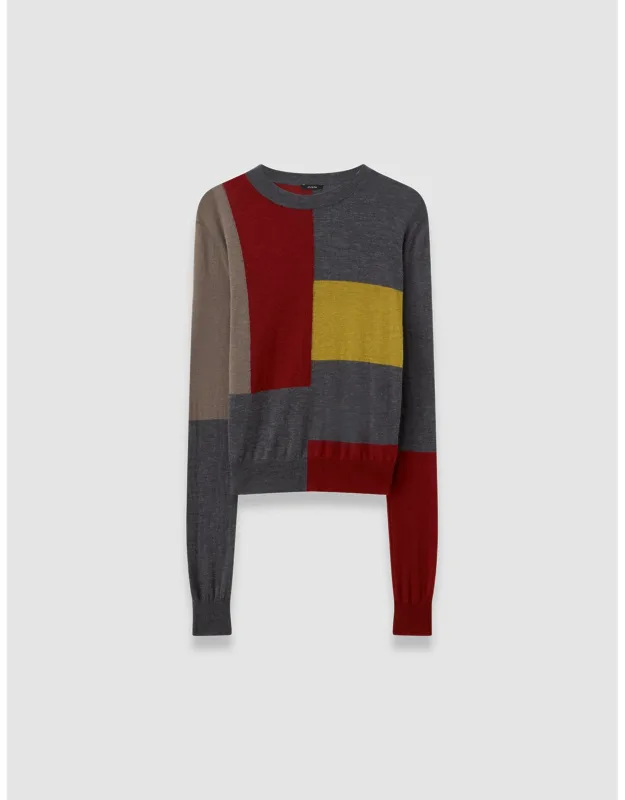 Overlay Cashair Round Neck Sweater
