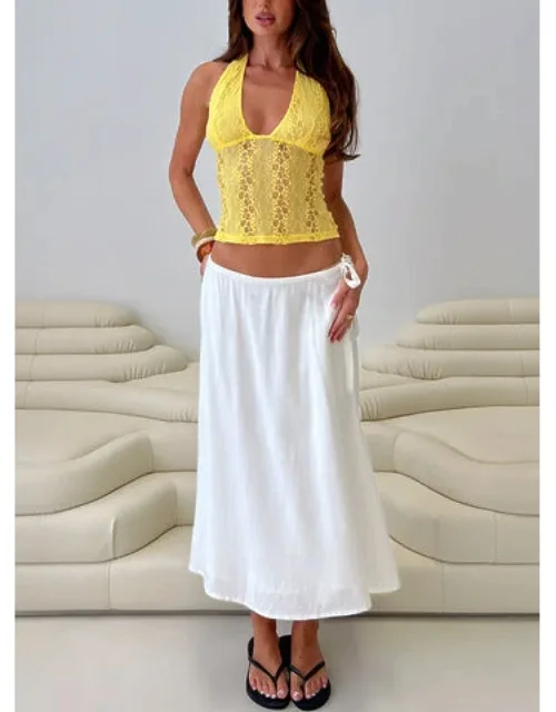 Tie Side Midi Skirt