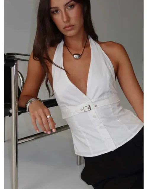 Halter Buckle Detail Top