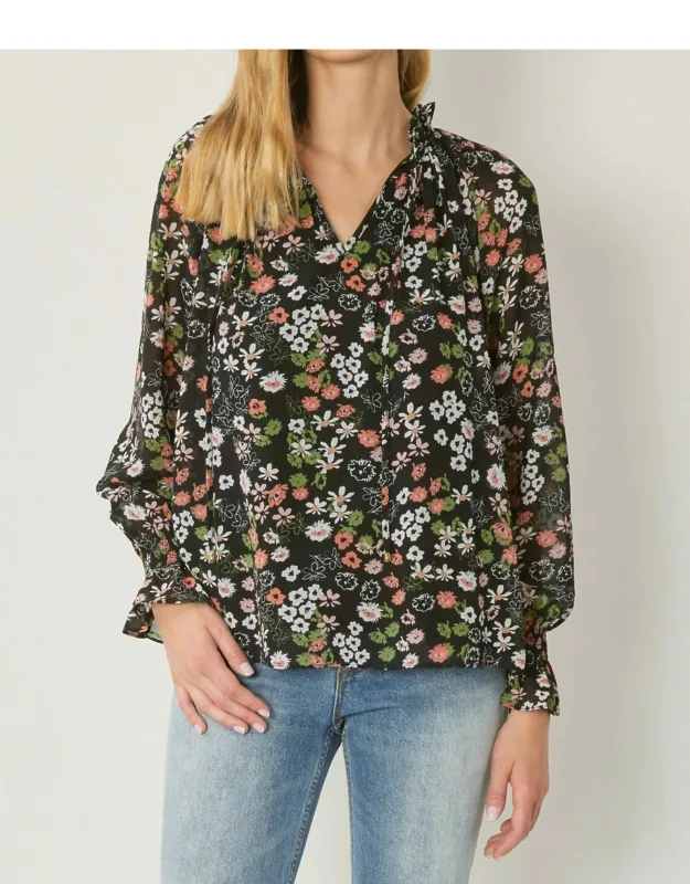 Floral Ruffle Blouse