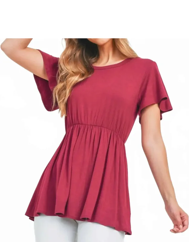 Flutter Sleeve Empire Top