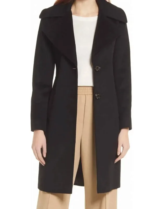 Notch Collar Textured Coat