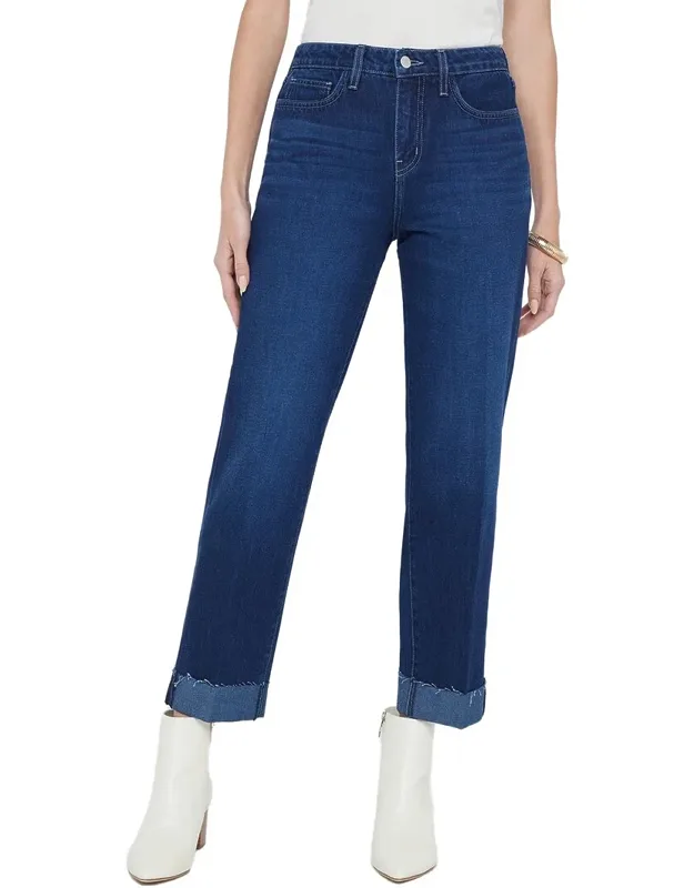 Maribel High-rise Straight Cuff Jeans