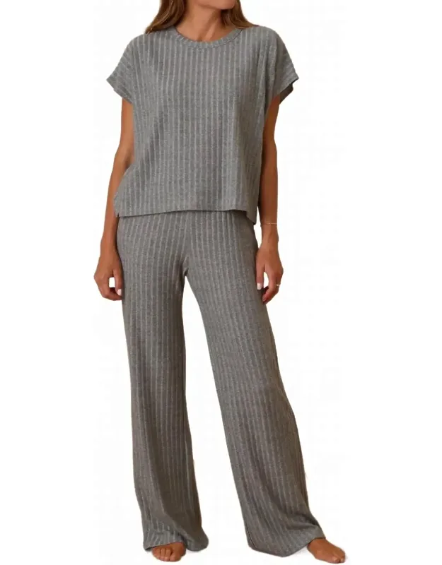 Cozy Knit Top And Pant Set