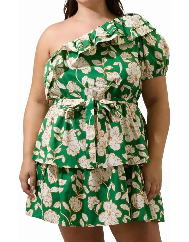 Lucena Floral One Shoulder Mini Dress