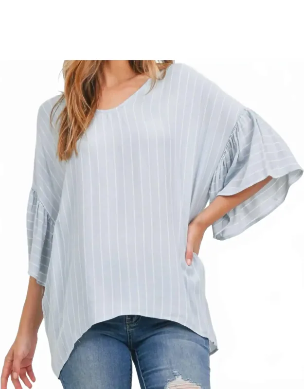 Striped Tie Back Top