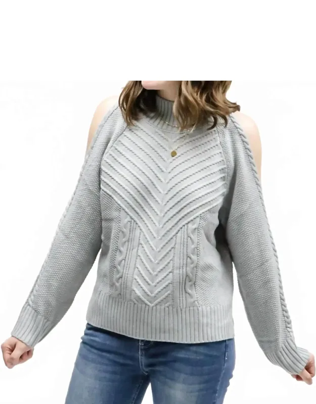 Cold Shoulder Knit Sweater