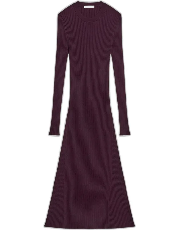Open-back Ribbed Wool Dress