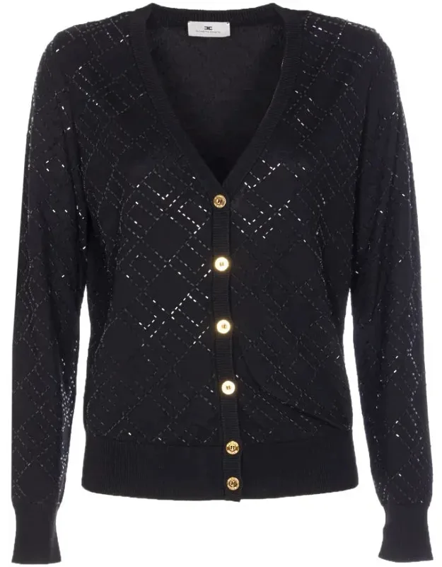 Cardigan With Buttons Closure, V-neck, Long Sleeves