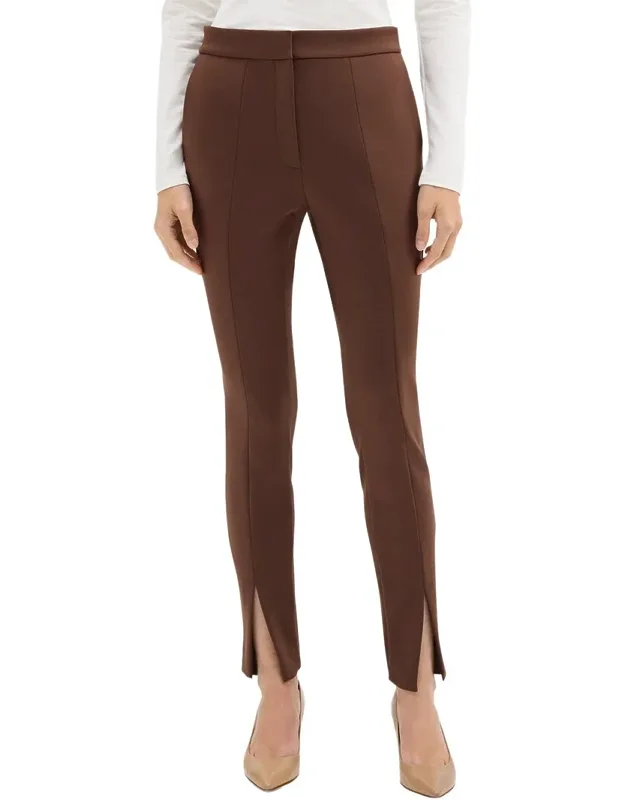 High-waisted Slim Slit Pants