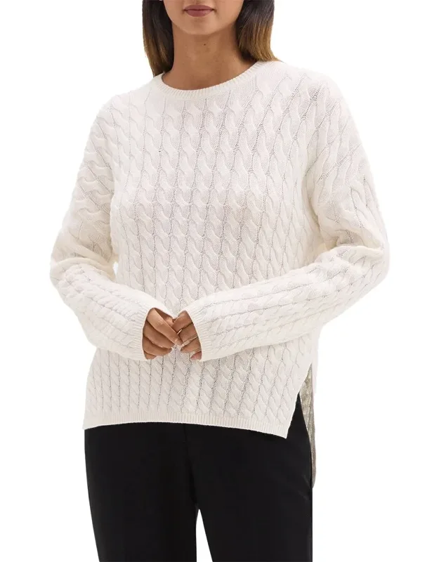 Cable Knit Wool & Cashmere-blend Sweater