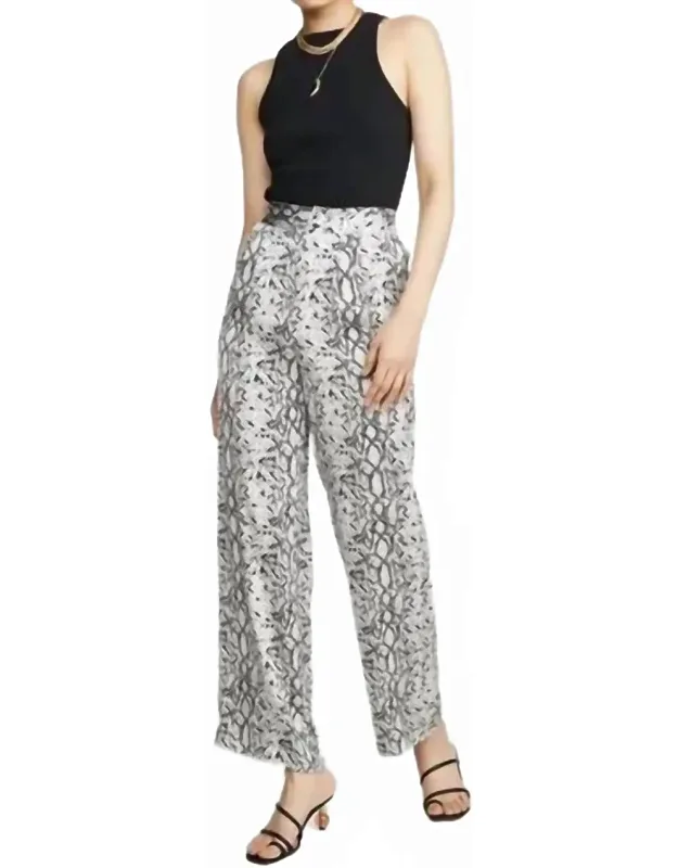 Purely Python Print Wide Leg Pants