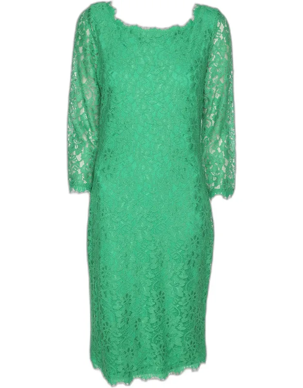 Lace Full Sleeves Midi Dress