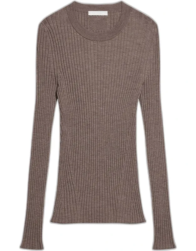 Open-back Ribbed Wool Top