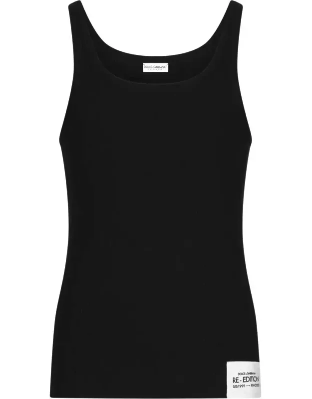 Logo-patch Cotton Tank Top