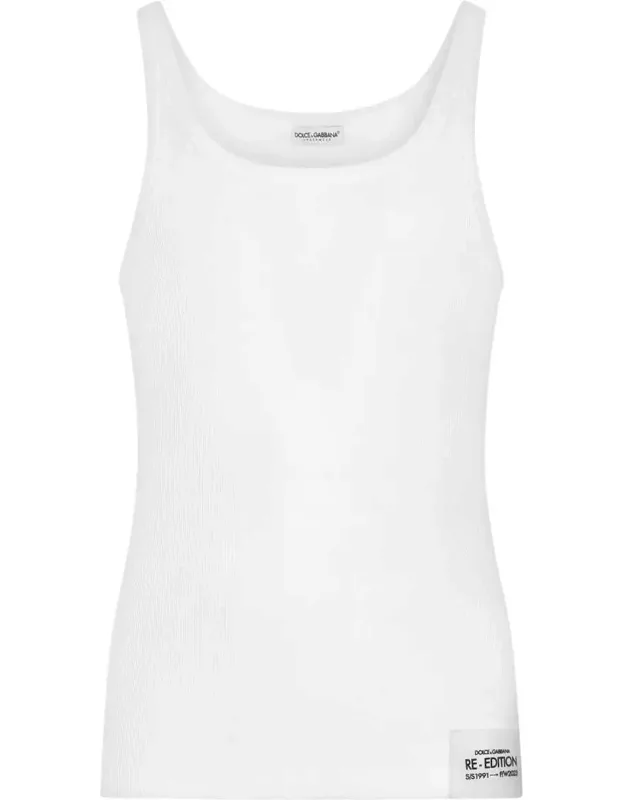 Logo-patch Cotton Tank Top