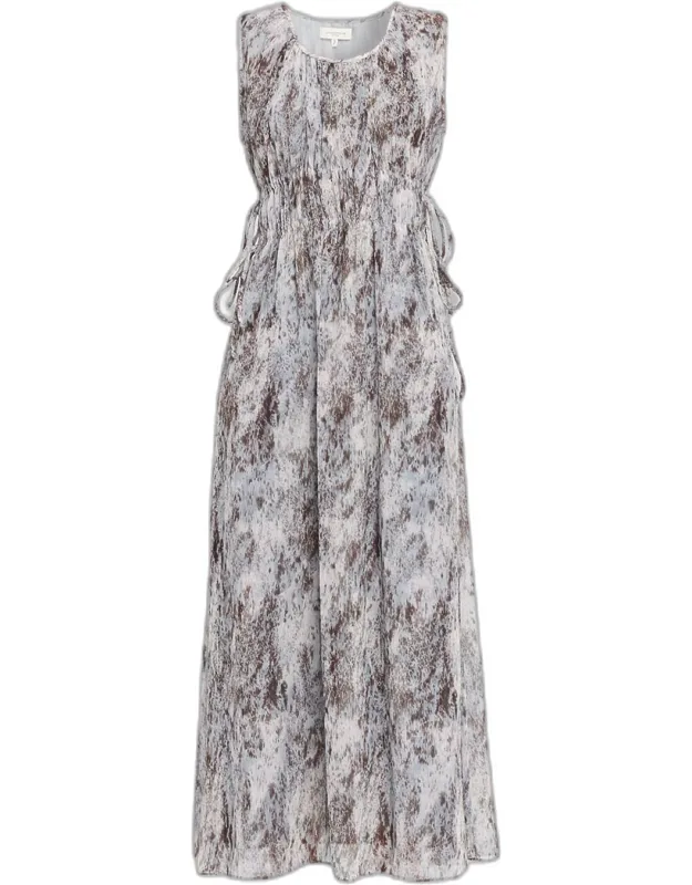 Gathered Waist Midi Dress