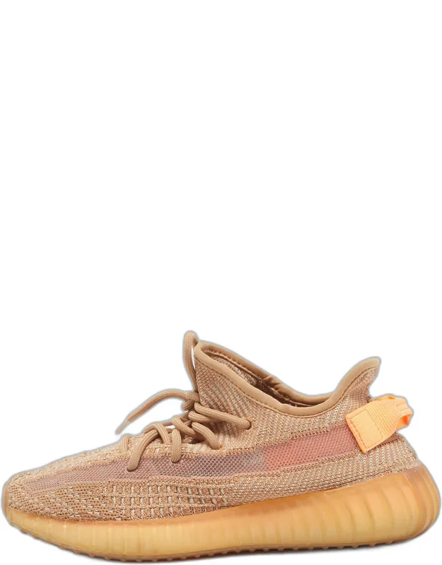 Orange Knit Fabric Boost 350 V2 Clay Sneakers