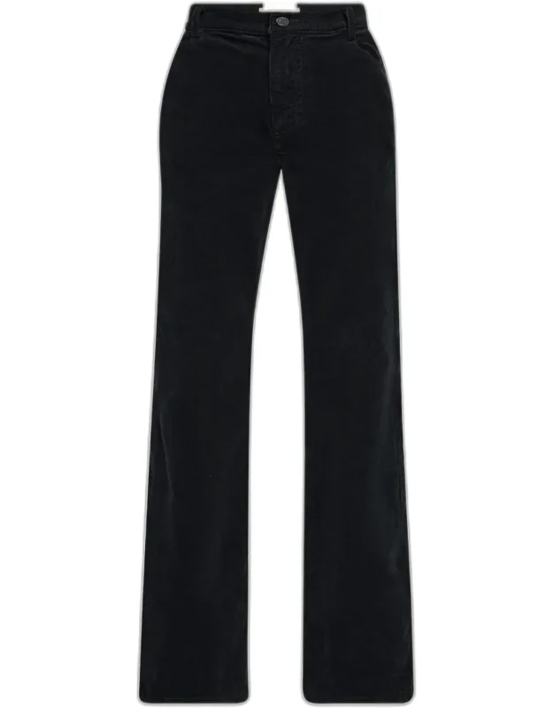 Cotton Stretch Velvet Bootcut-leg Pants