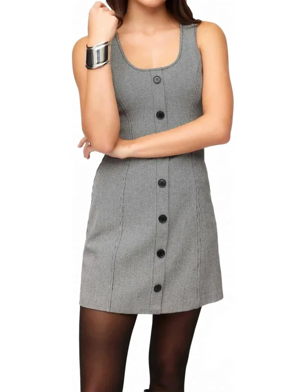 Button Front Sleeveless Dress