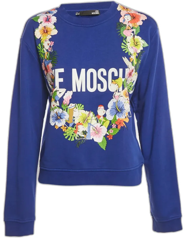Printed Cotton Crew Neck Sweatshirt