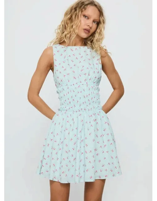 Shirred Mini Dress