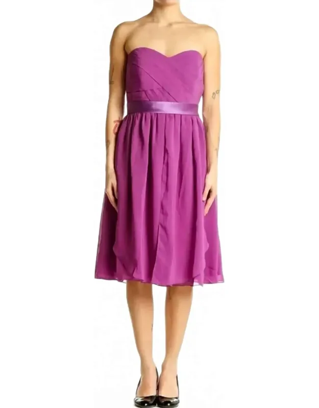 Strapless Chiffon Party Dress