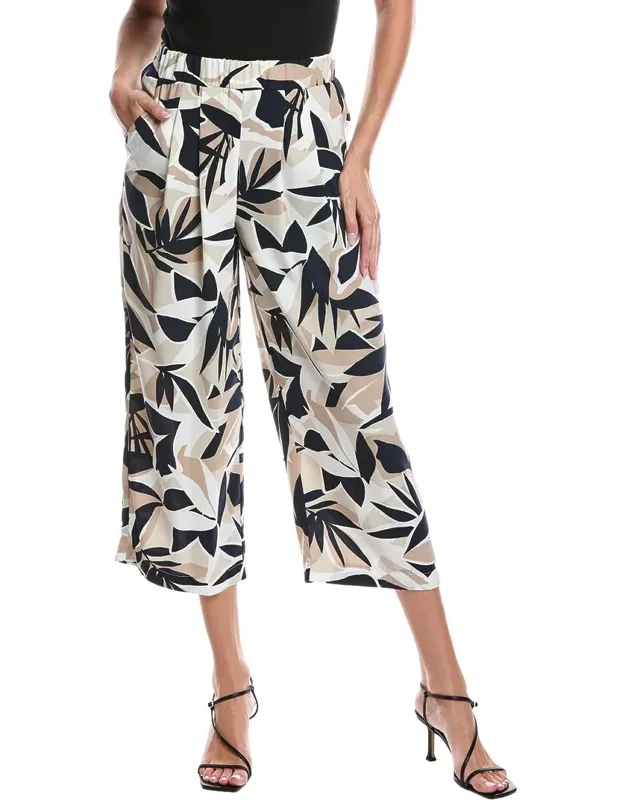 Pant With Pleated Front And Elasticized Waistband