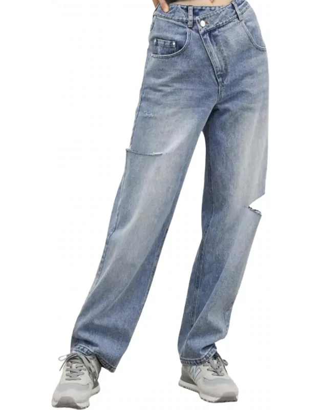 Criss Cross Cutout Jeans