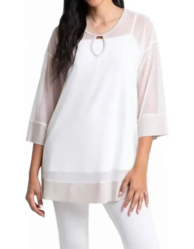 Mesh Keyhole Tunic