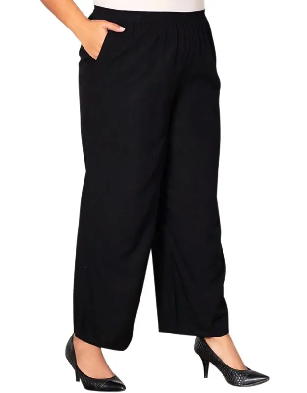 Essential Wide Leg Rayon Pants