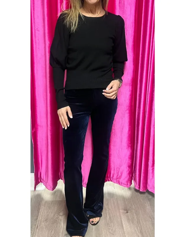 Velvet Skinny Flare Pants